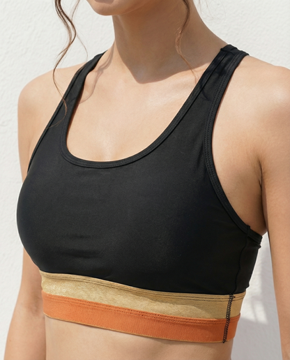 Norvielle Damen Sport Bikini-Set es Colorblock mit Boyshort