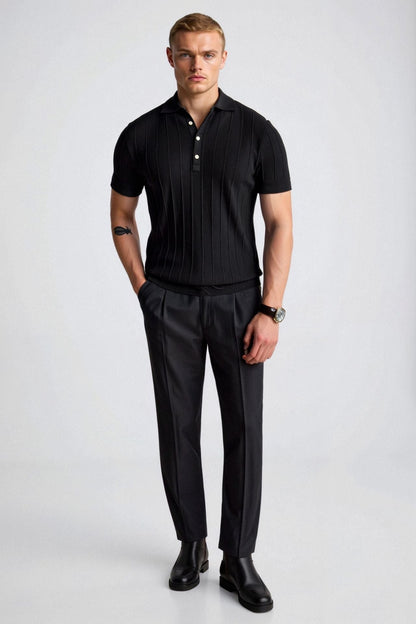 Herren Polo Weiß Minimalistisch Zeitlos