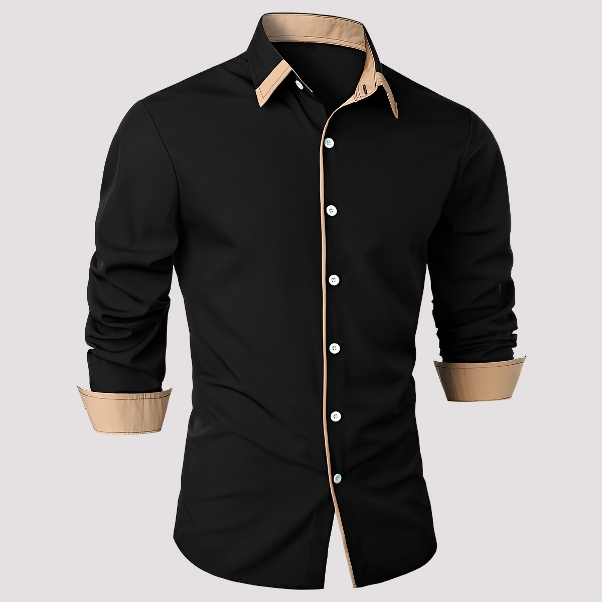 Herren Langarm-Overshirt Elegantes Design