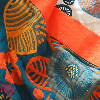 Boho Decke Blumenmuster Cartoon Design