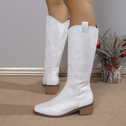 Damen Denim-Cowboystiefel