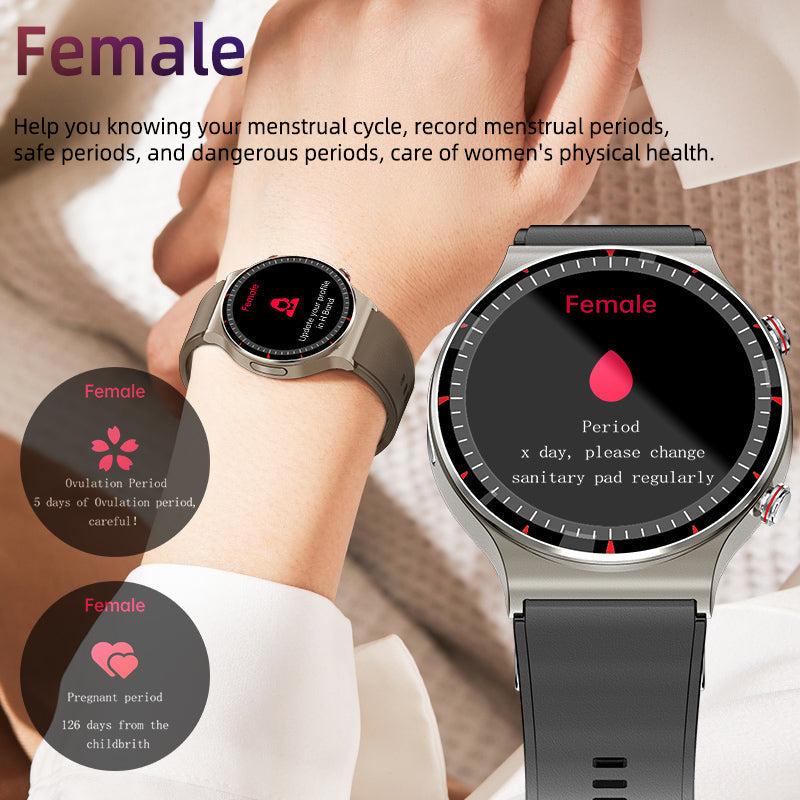 Medizinische Smartwatch EKG 512Hz Biosensor SpO2 Herzfrequenz IP67