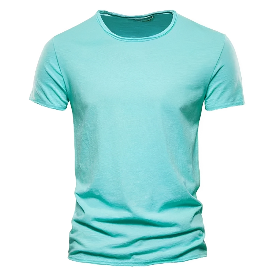 Herren Klassisches T-Shirt Baumwolle Weiß