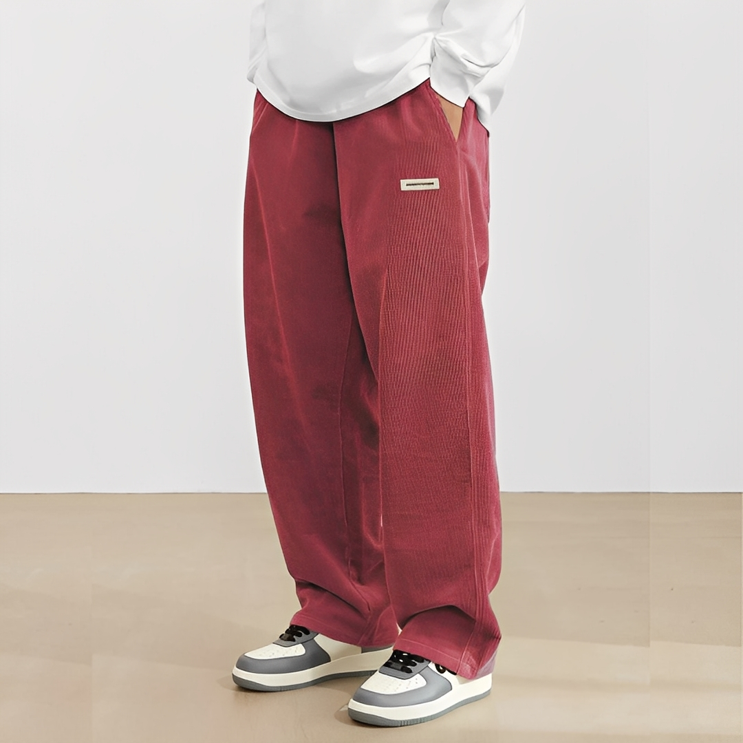 Herrenhose Zeitloser Stil Baumwolle Schwarz - Norvielle
