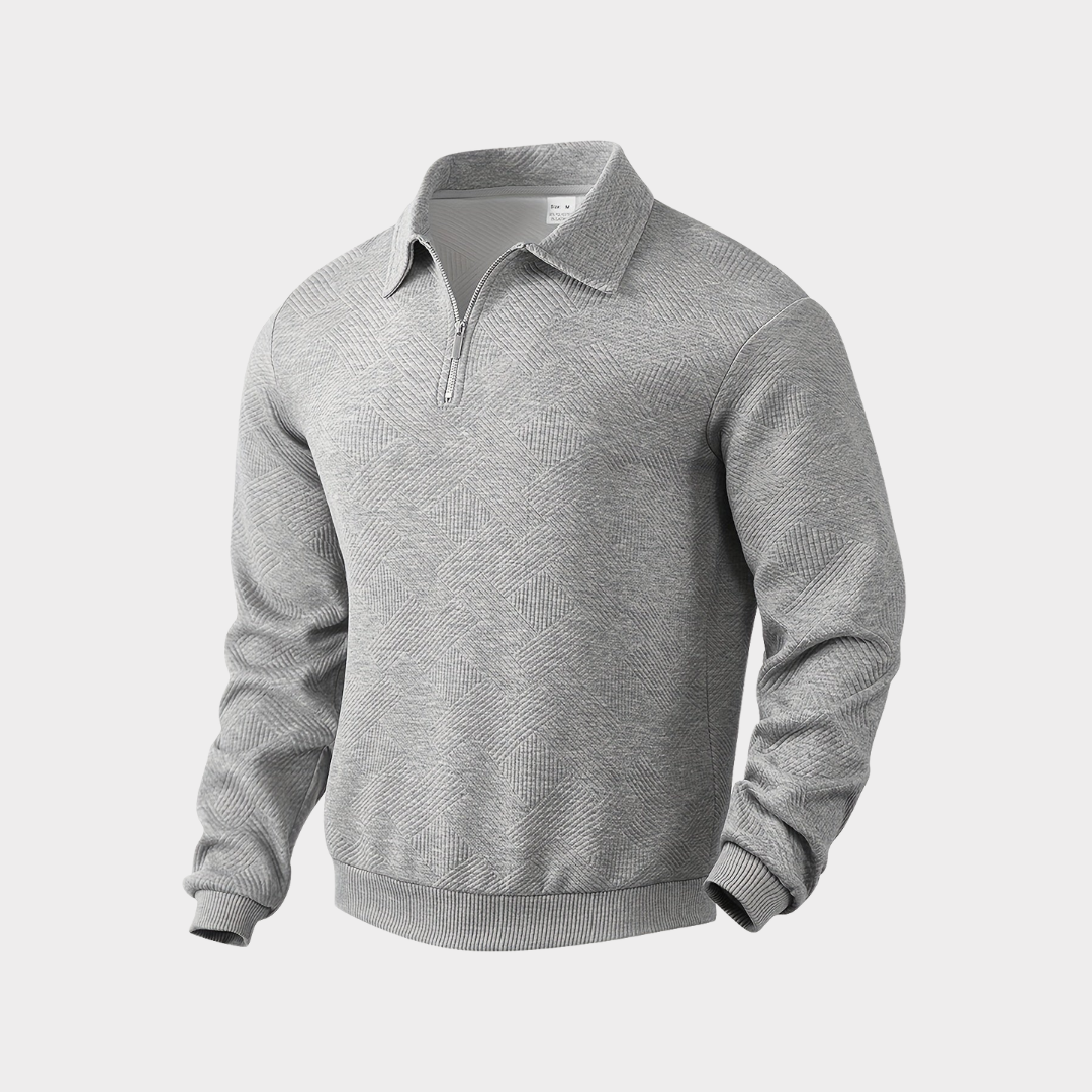 Herren Pullover Halbzipp Freizeitshirt