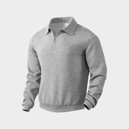 Herren Pullover Halbzipp Freizeitshirt