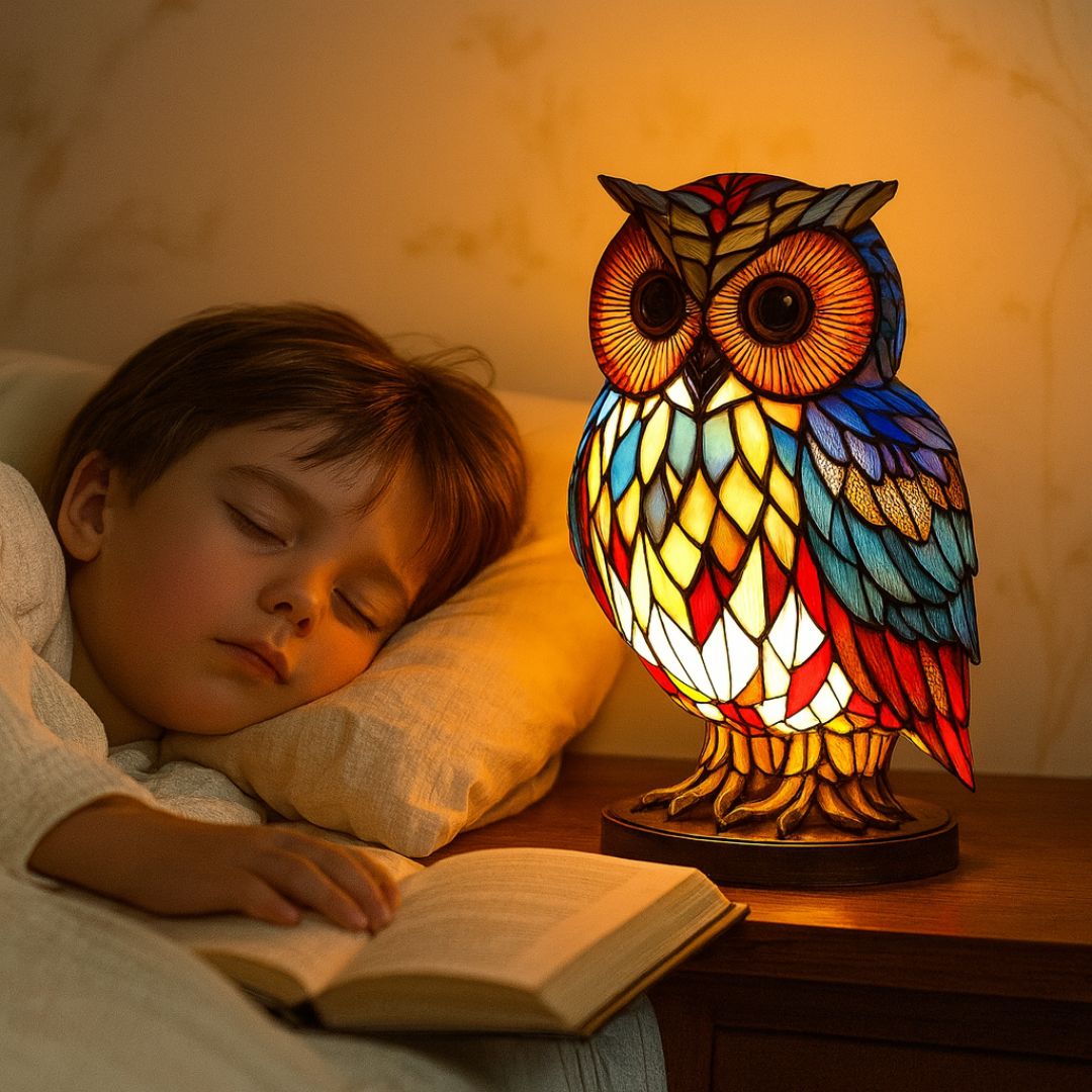 Handgefertigte Herzen-Lampe aus Glas mit warmem Licht Effekt