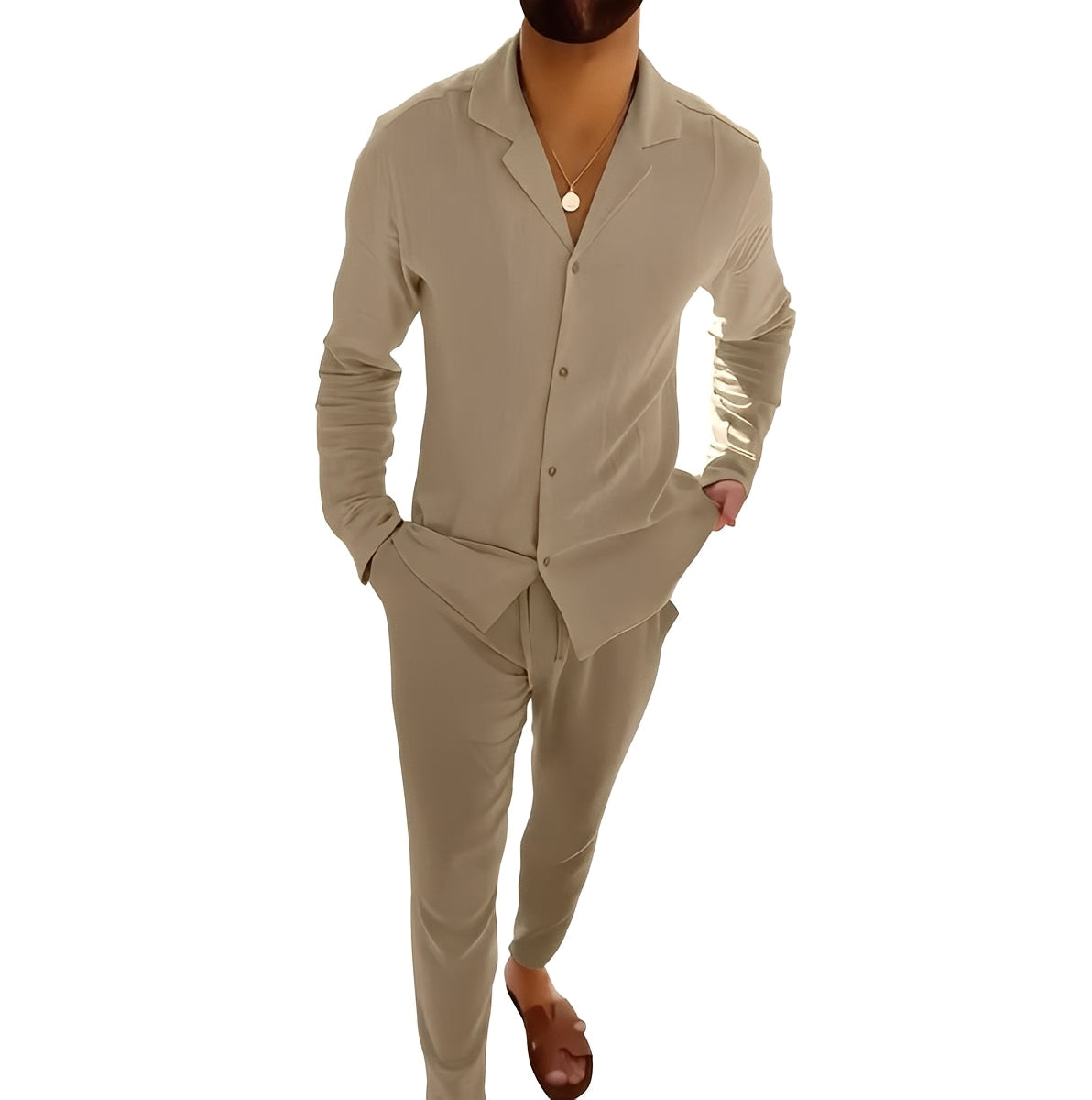 Herren Langarm-Polo-Hosen-Set Hadrien