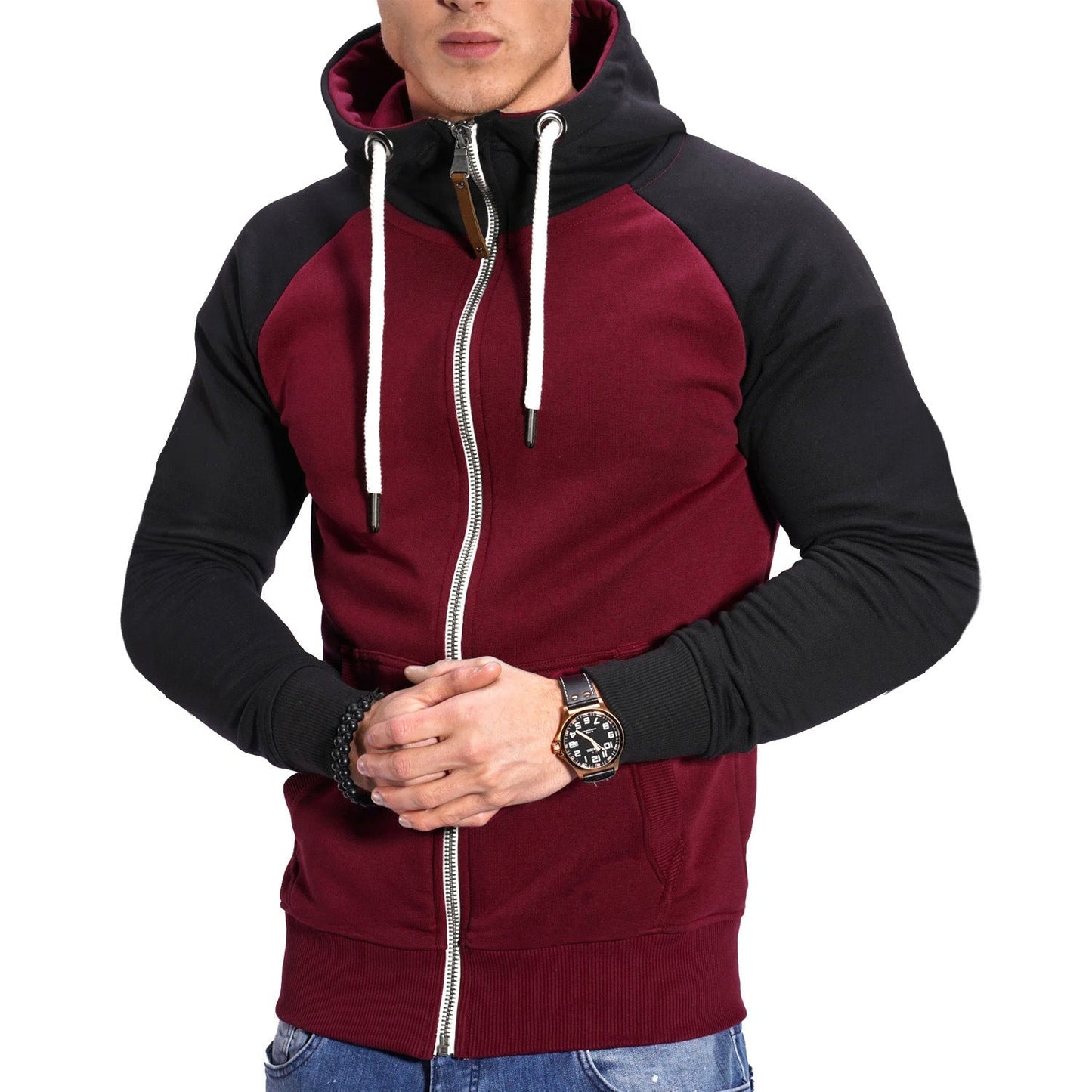 Herren Sportjacke Kapuze Modern