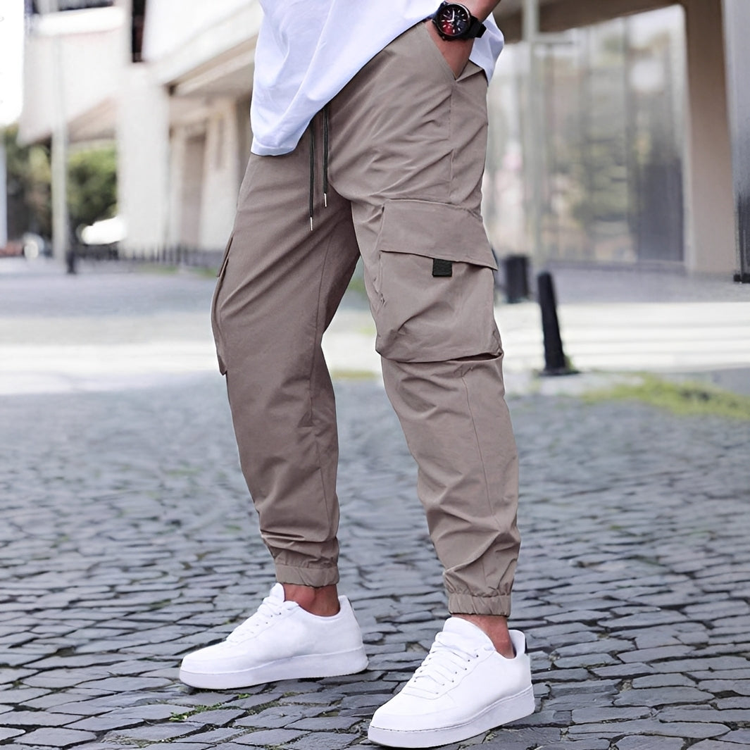 Ollie Herren Elastische Cargo-Jogginghose Bequem