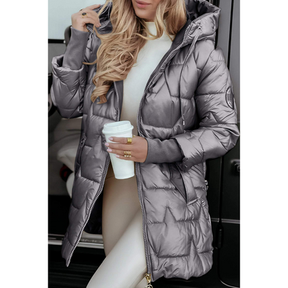 Norvielle Damen Pufferjacke Mit Kapuze