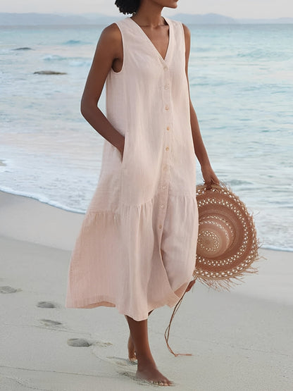Damen Kleid Lässig Locker Sitzend