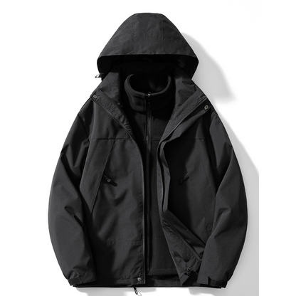 Herren Winterjacke 3-in-1 Fleece Mit Kapuze