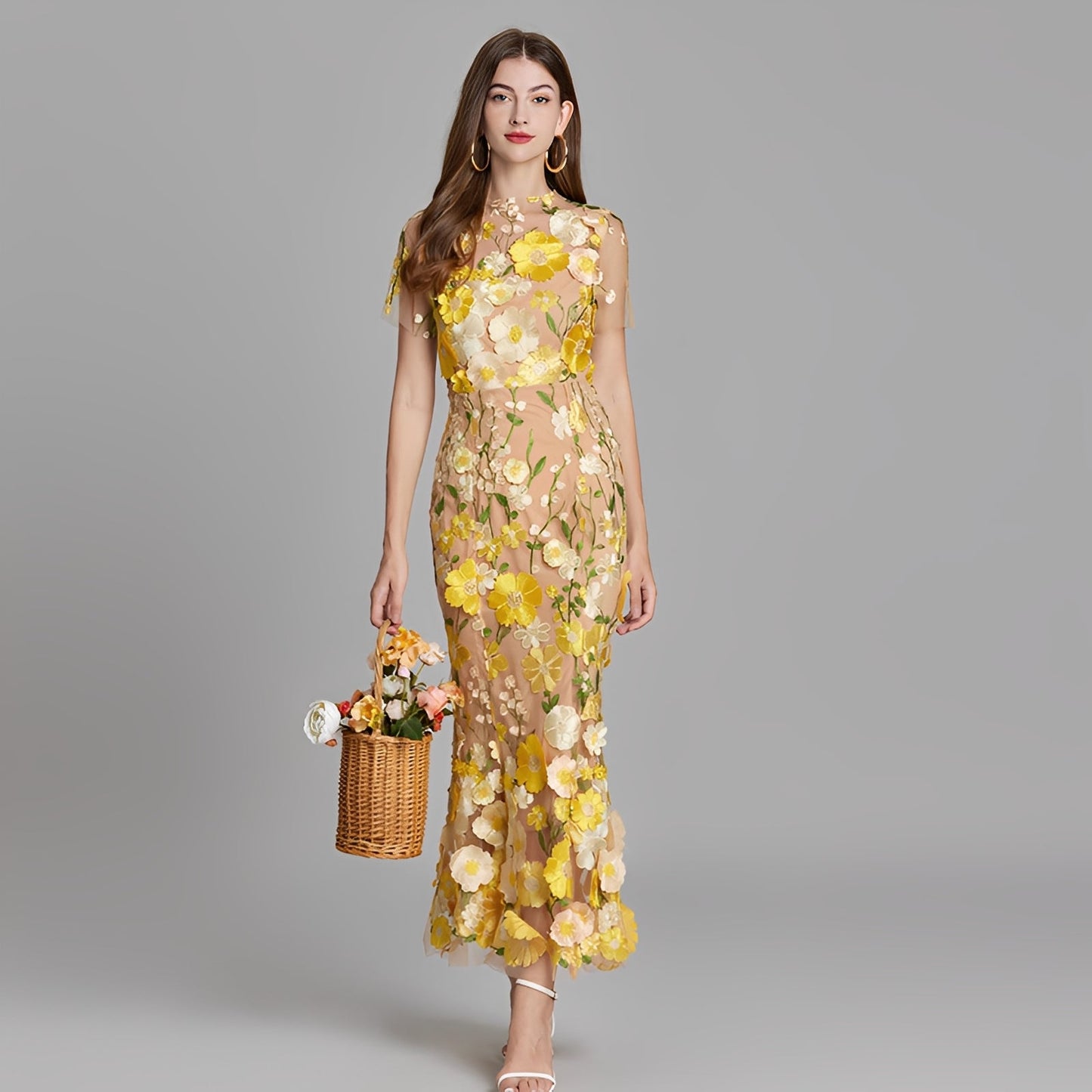 Nina Mädchenkleid Blumenstickerei