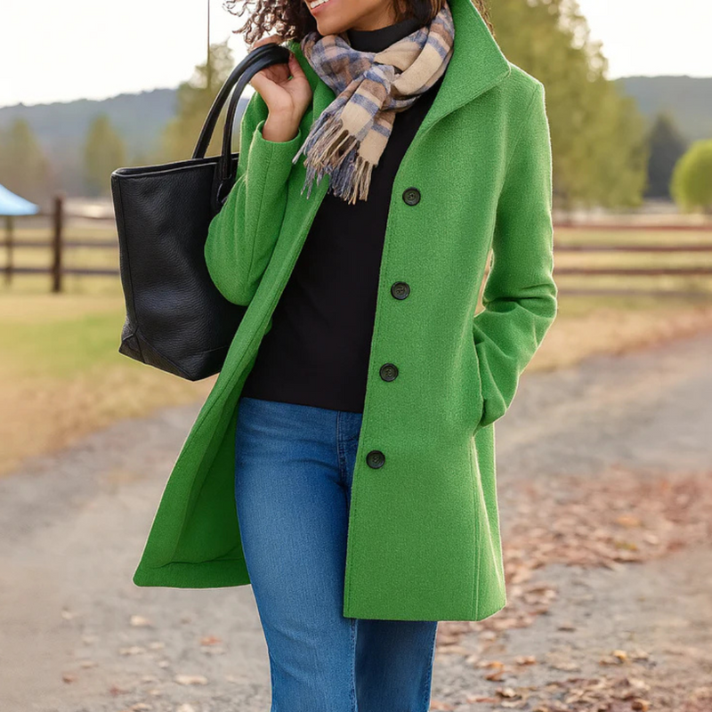 Norvielle Damen Klassische Knopfjacke