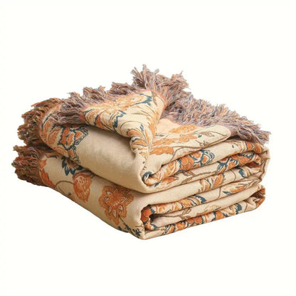 Rustikale Boho-Decke Gemütlich Wollig