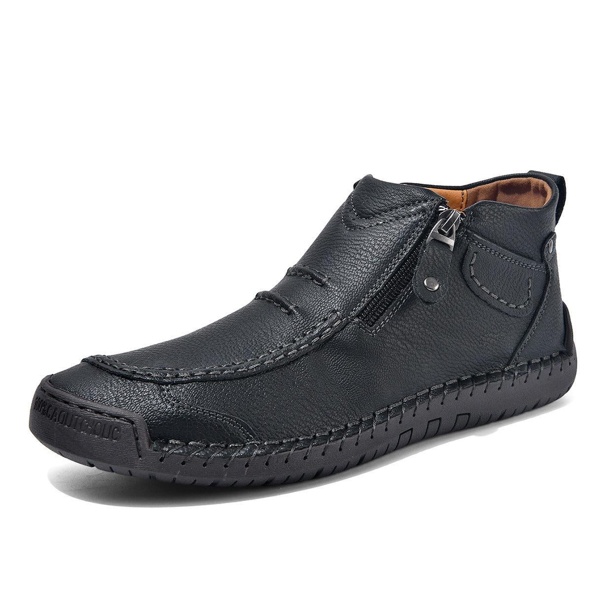 Herren Stiefeletten mit Reißverschluss Schwarz - Norvielle