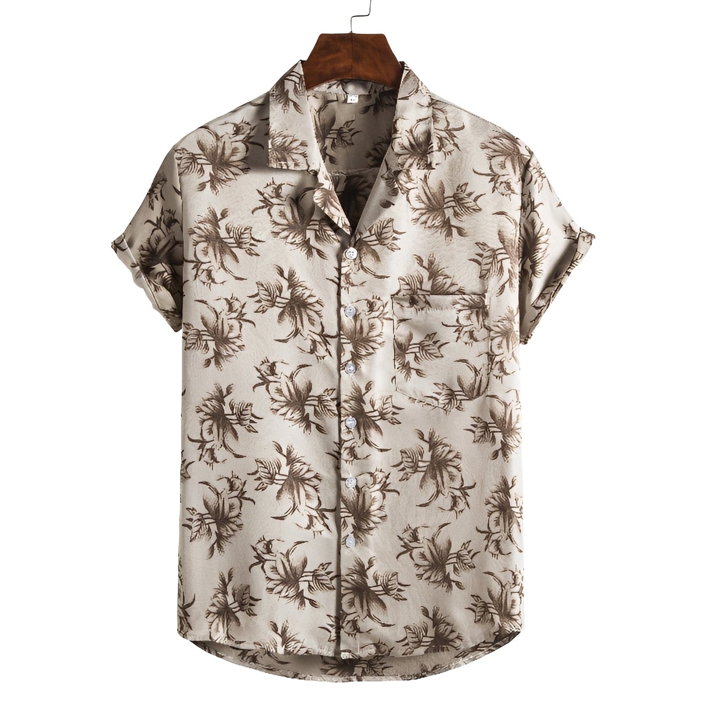 Nattan Herren Sommerhemd Leichtes Design Weiß