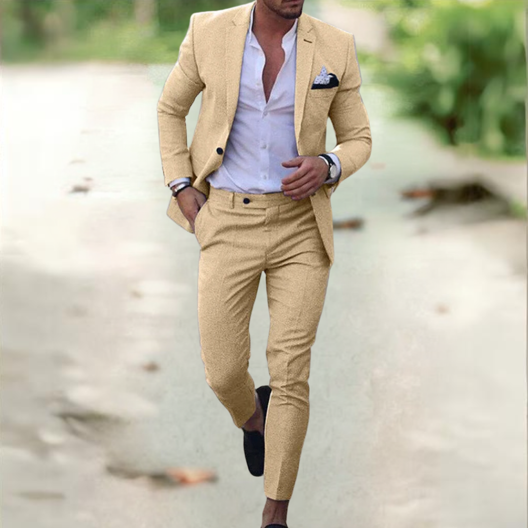Ezra Herren Anzug Jacke Hose Elegant