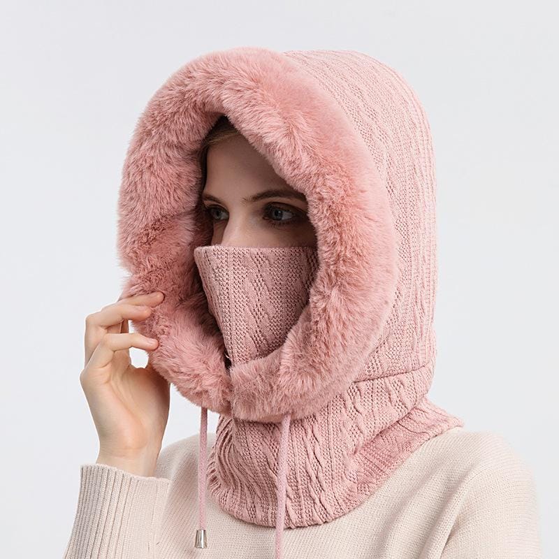 Kapuzenmütze Set Damen Warm Stilvoll