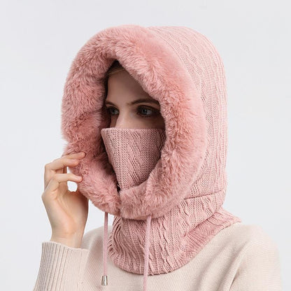 Kapuzenmütze Set Damen Warm Stilvoll