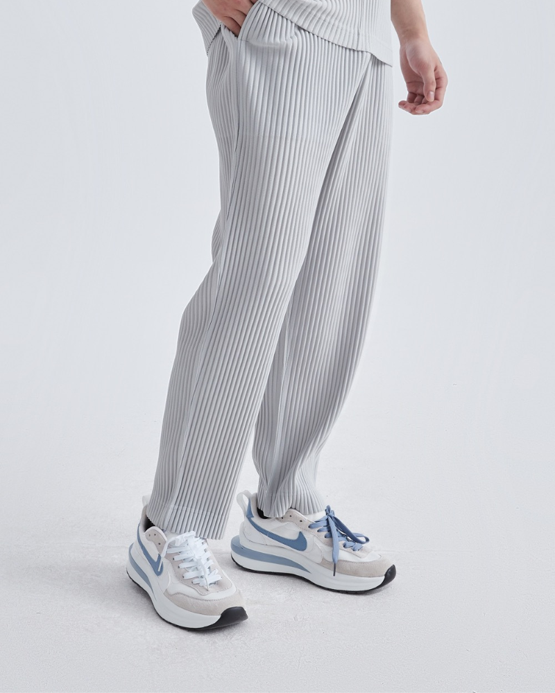 Baumwoll-Rippstrick-Hose Lockere Passform Elastischer Bund Beige