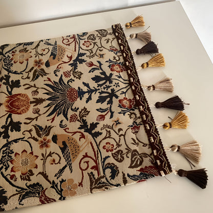 Tischläufer Jacquard Blumen Vogel Muster