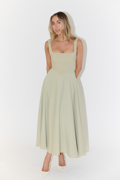 Damen Maxikleid A-Linie Breite Träger