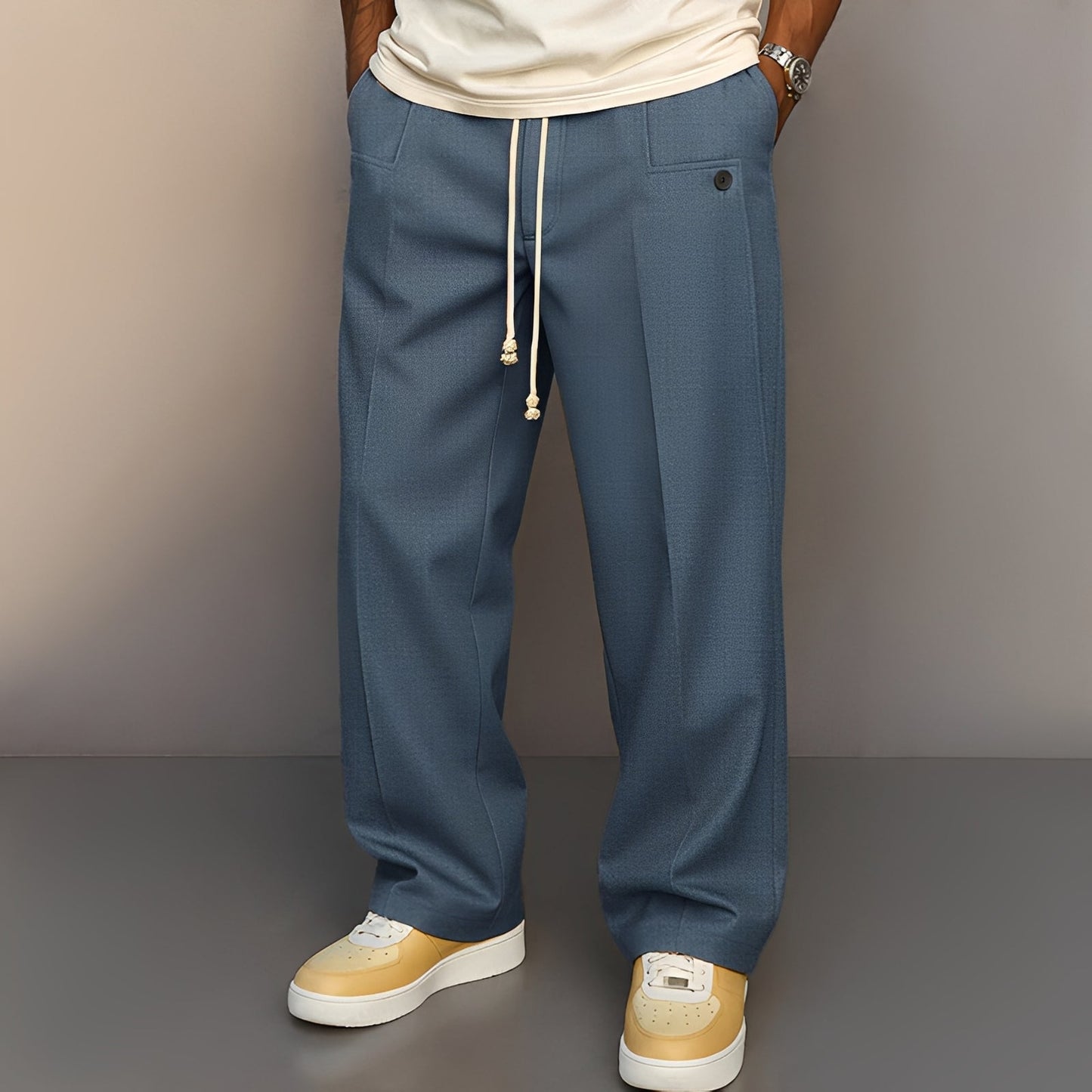 Conor Herrenhose Gerader Schnitt Kordelzug Bequem - Norvielle
