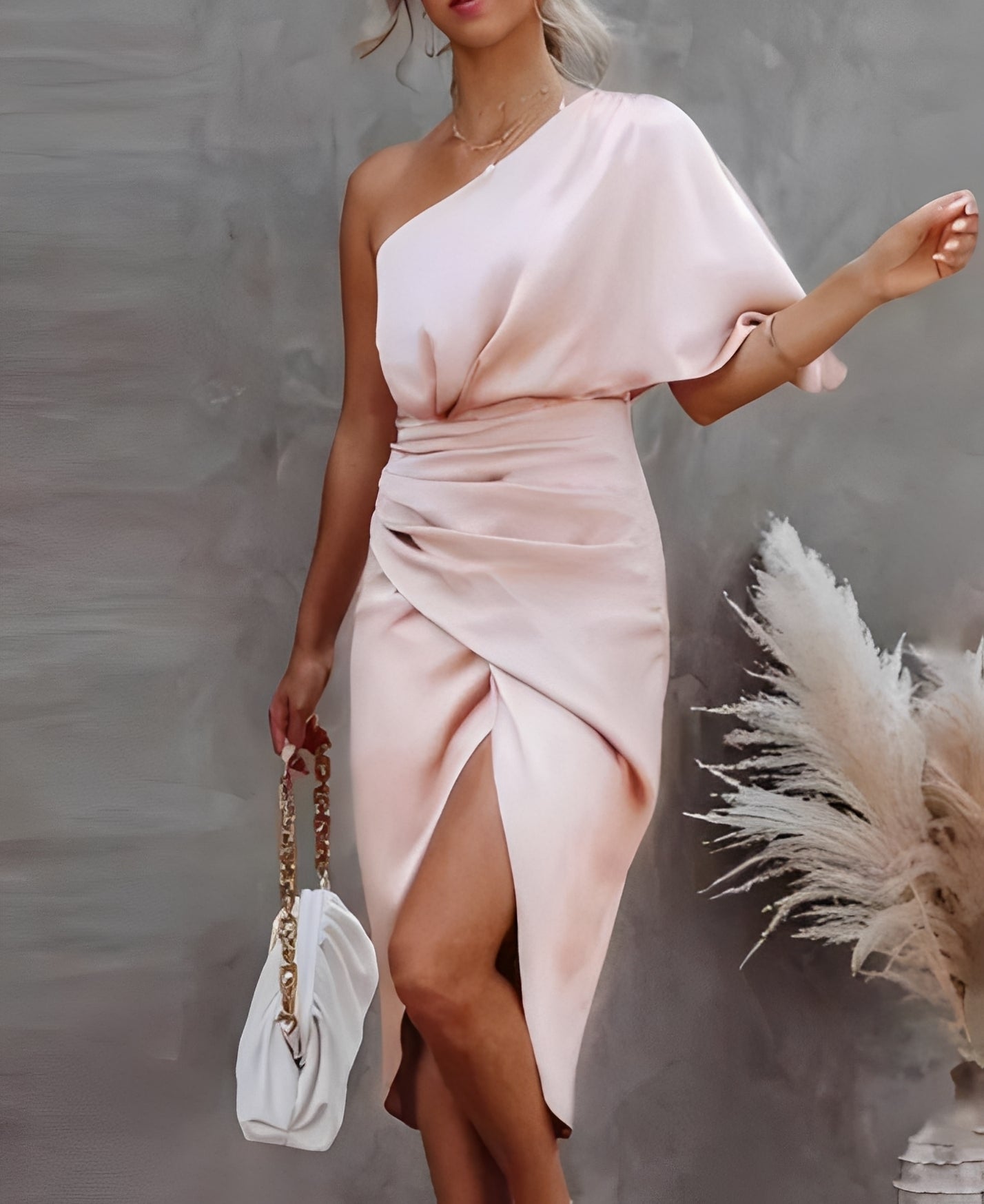 Damen Unregelmäßiges Kleid Elegantes Design