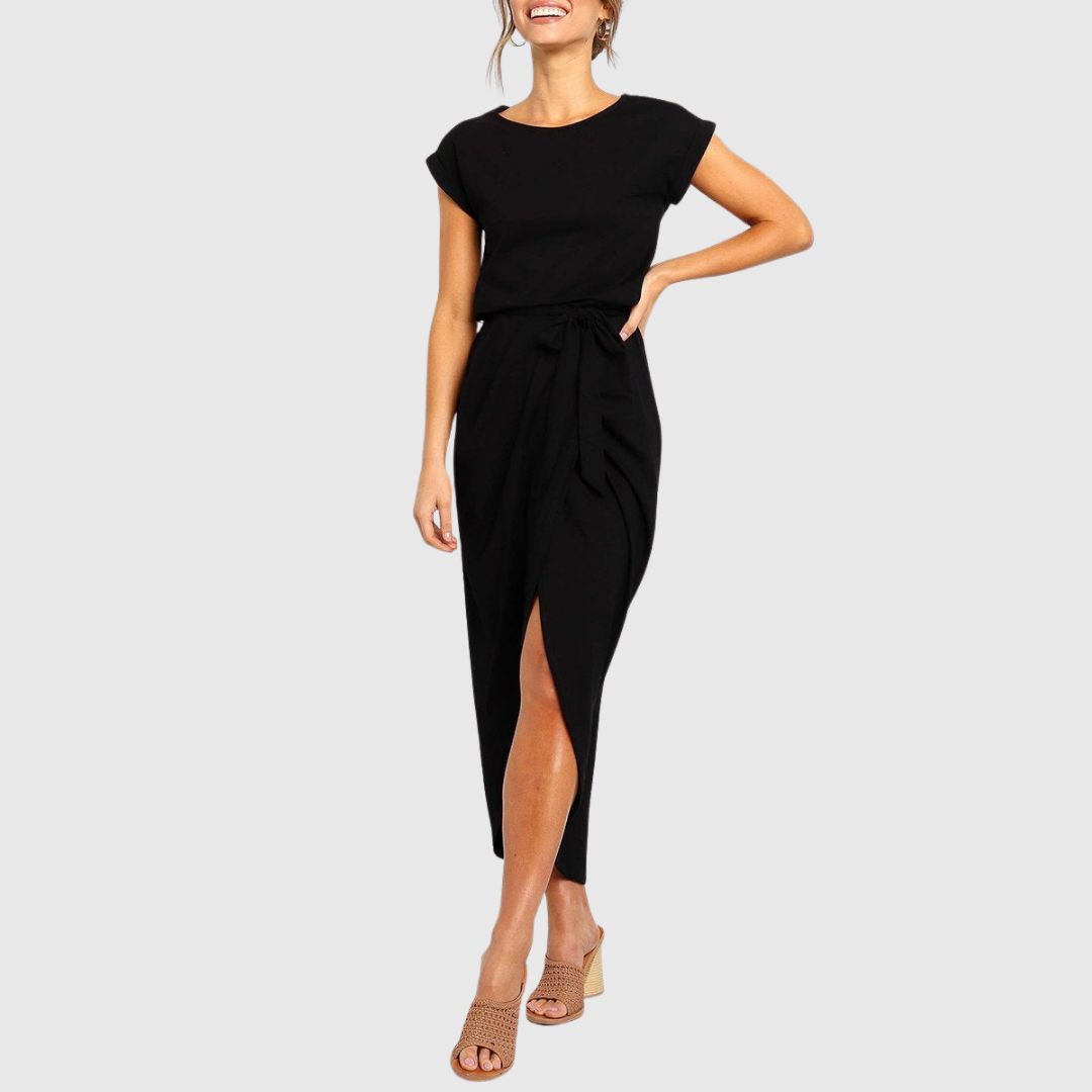 Cess Damen Midi-Kleid Lässig
