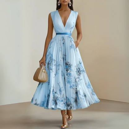 Damen Ärmelloses Maxikleid Fließend Sommerkleid