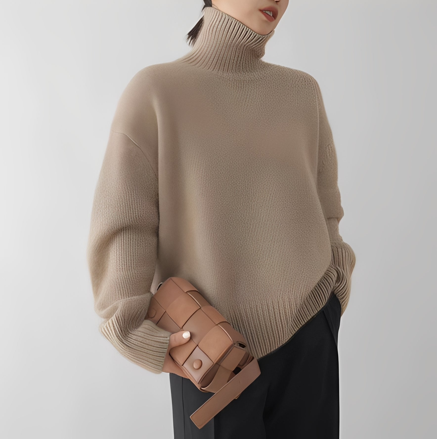 Damen Rollkragenpullover Stilvoll Clémentine - Norvielle