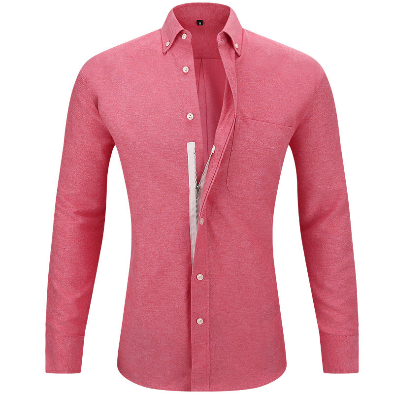 Herren Hemd Knitterfrei Weiss