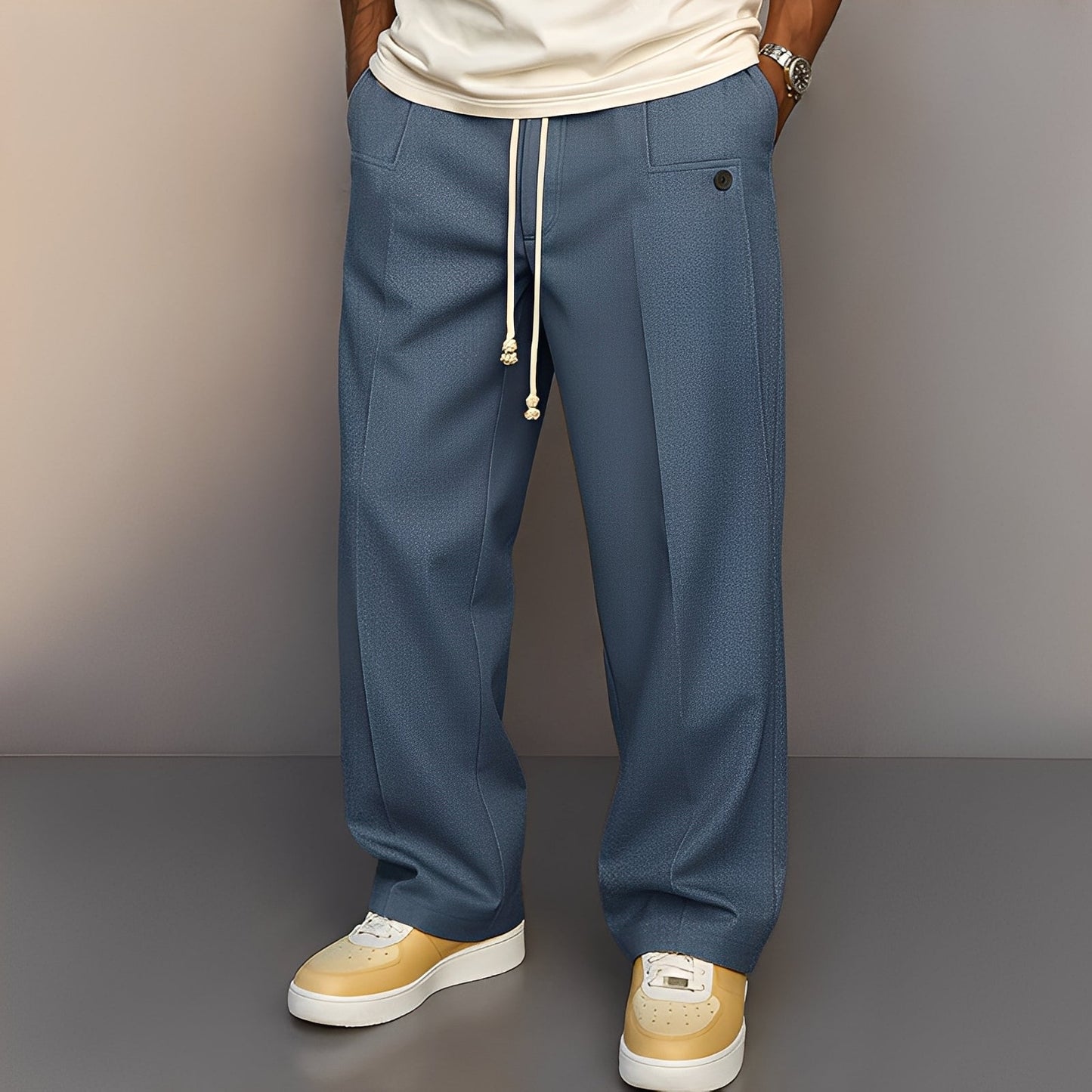 Herren Hose Weites Bein Bequem