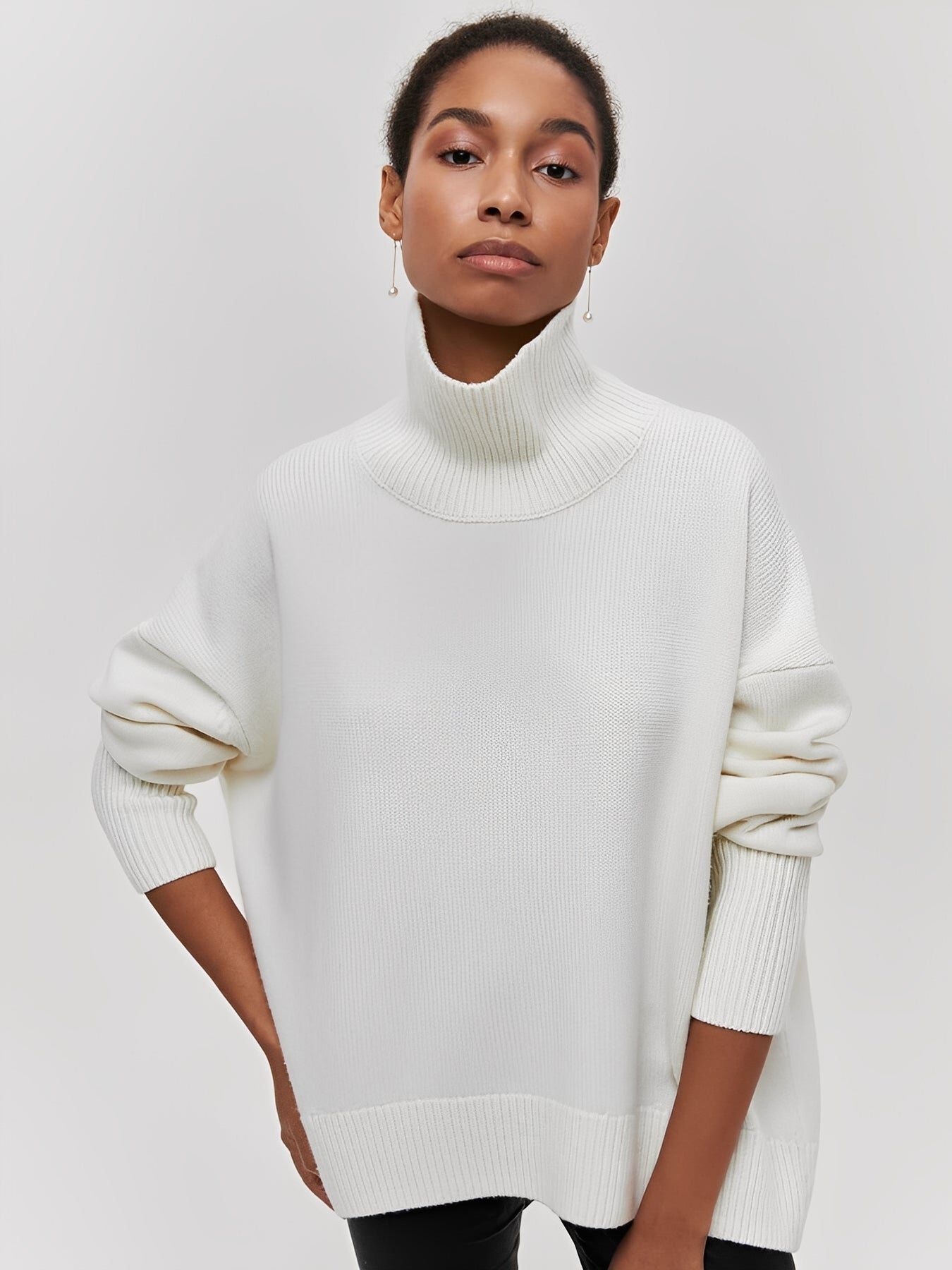 Damen Rollkragenpullover Warmhalter
