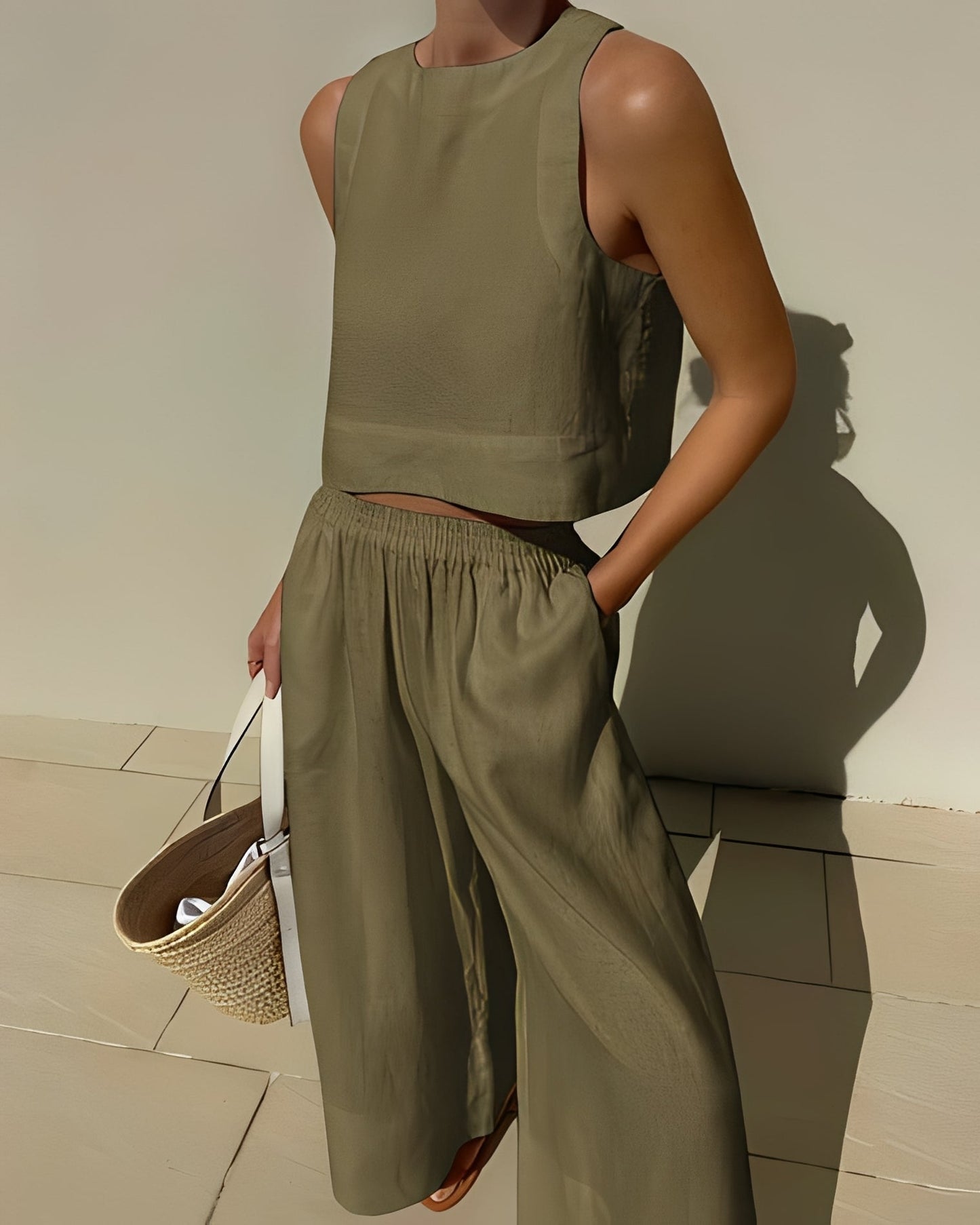 Damen Zweiteiliges Set Bequem Locker Geschnitten