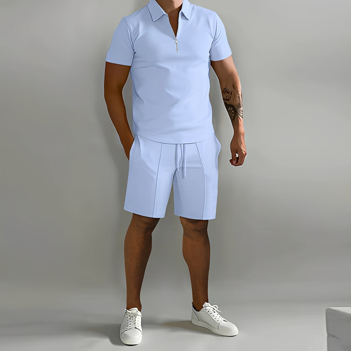 Herren Pullover Set Halb-Reißverschluss Stilvoll