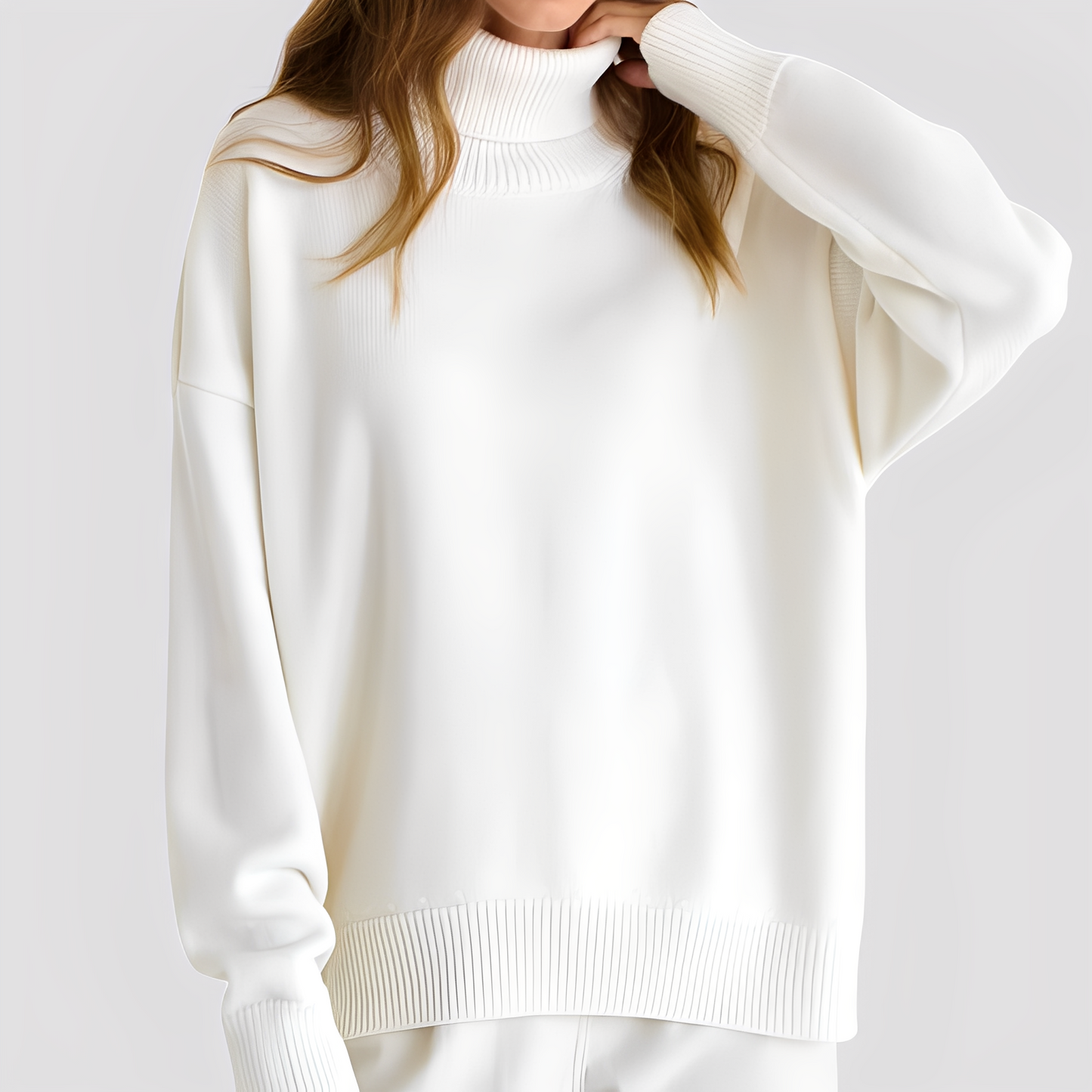 Damen Rollkragenpullover Übergroß Nylah