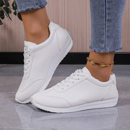 Damen Sneaker Weiß Baumwolle Bequem
