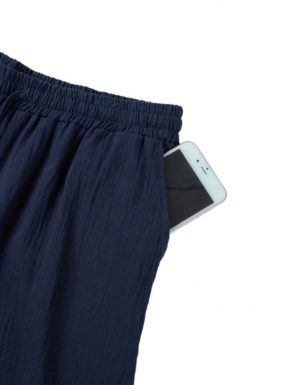 Herren Leinenhose Lang Komfortabel
