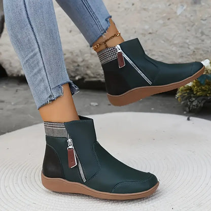 Damen Stiefeletten Leder Warm