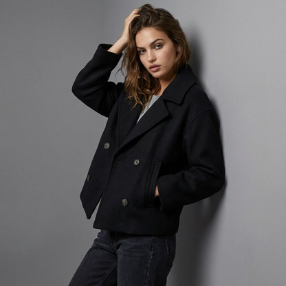 Damen Kurzjacke Reverskragen