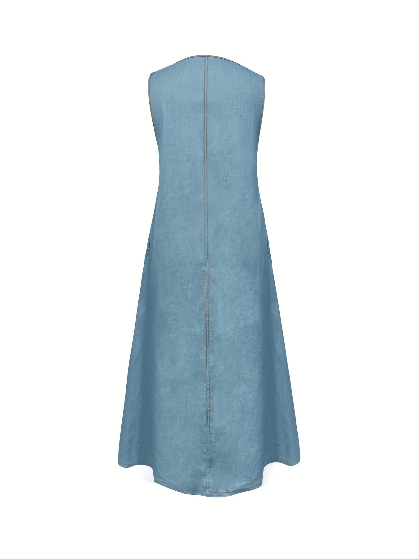 Damen Jeanskleid Plus Size Baumwollmix Midi Sommerkleid Locker