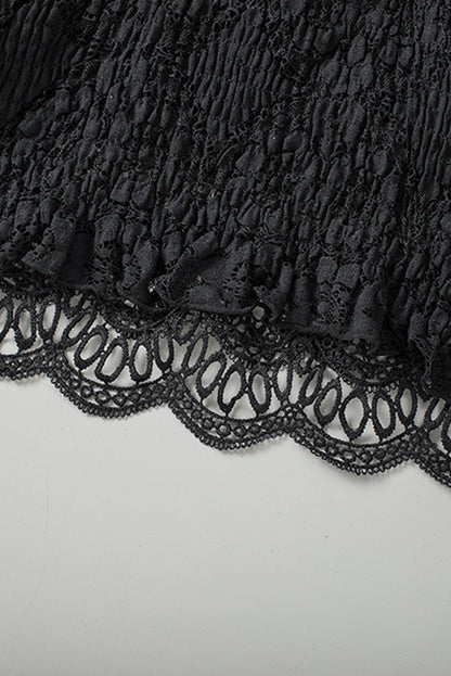 Damen V-Ausschnitt Cami Spitze Cropped
