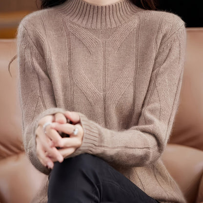 Karmen Damen Retro Strickpullover