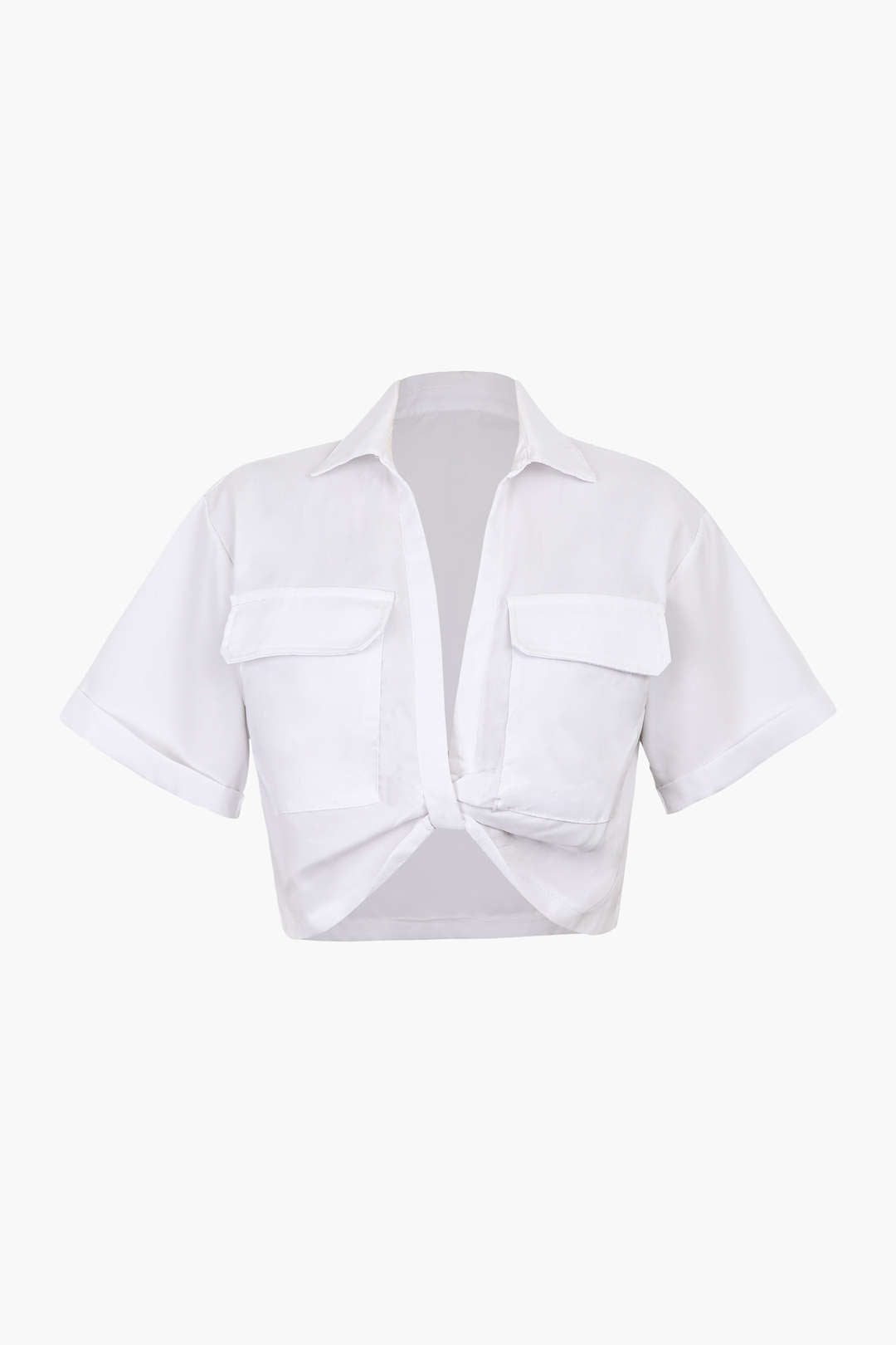 Damen Kurzarm Crop mit Kragen - Norvielle