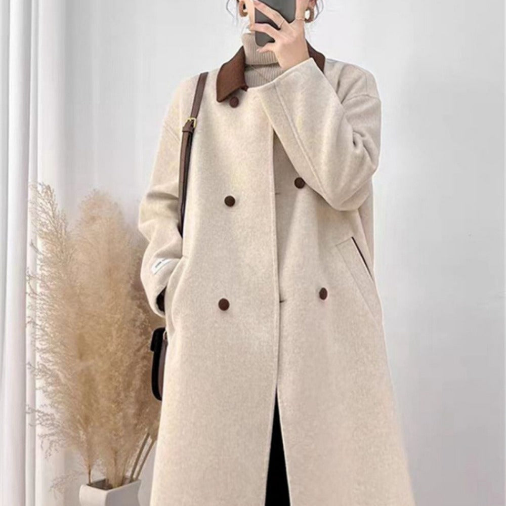 Damen Wollmix-Mantel Beige