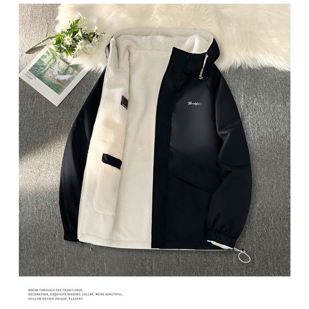 Gabriel Herren Kapuzenjacke Fleece Wendbar