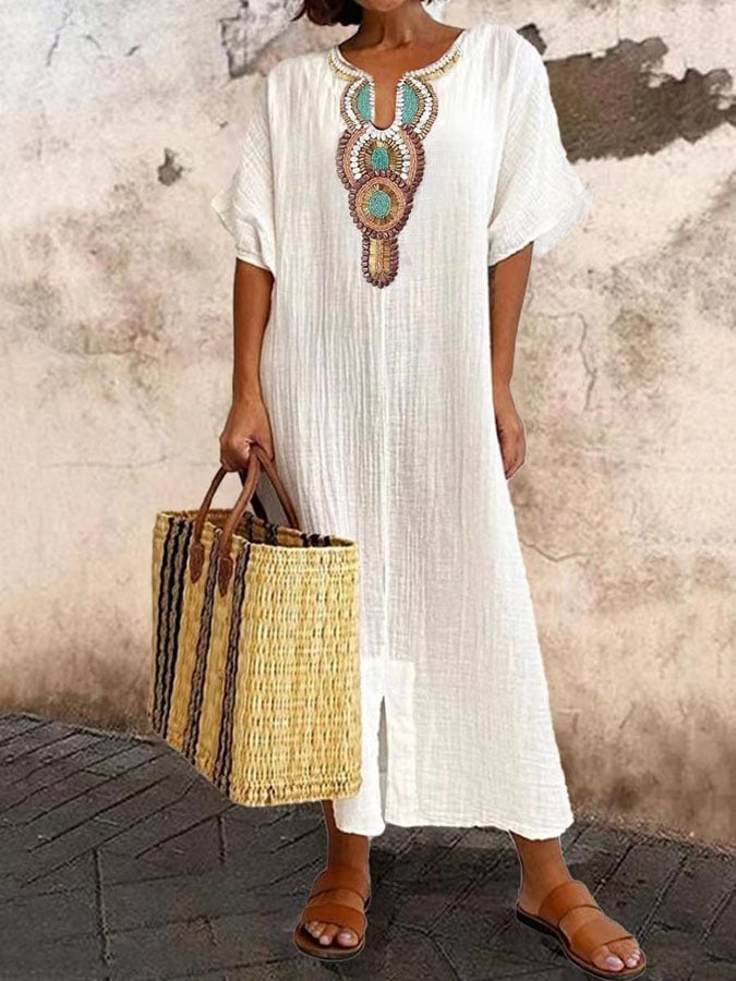 Norvielle Damen Kaftan-Kleid - Norvielle
